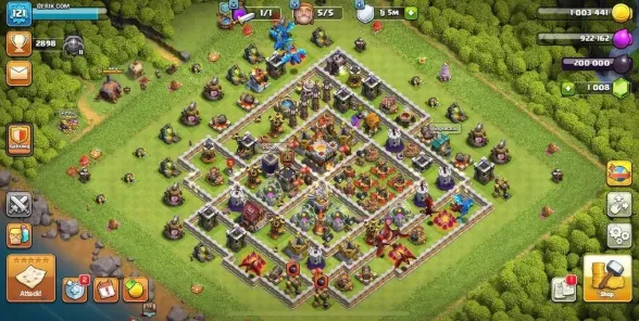 COC210 Maxed TH11 Base - All Defenses Max - BK 50 - AQ 50 - Warden 20 - BH8 